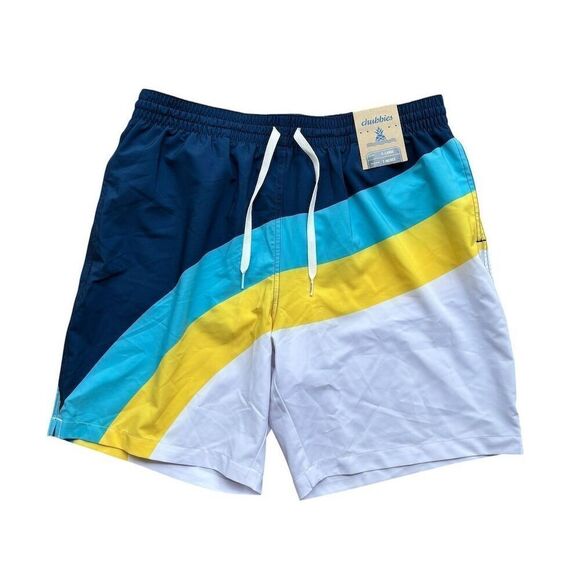 Chubbies Men's XL Color Block Swim Trunks 7" Beach Poolside Shorts - Picture 1 of 4